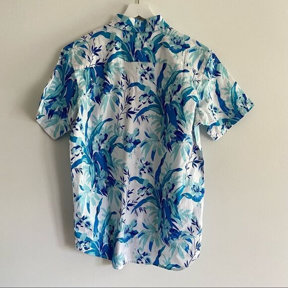 NWOT Columbia Men's Rapid Rivers Blue Floral Short Sleeve Shirt Small - Picture 7 of 10